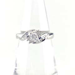 ダイヤモンド デザインリング プラチナ 指輪 リング 12号 Pt900 ダイヤモンド レディース 【中古】nbjwl