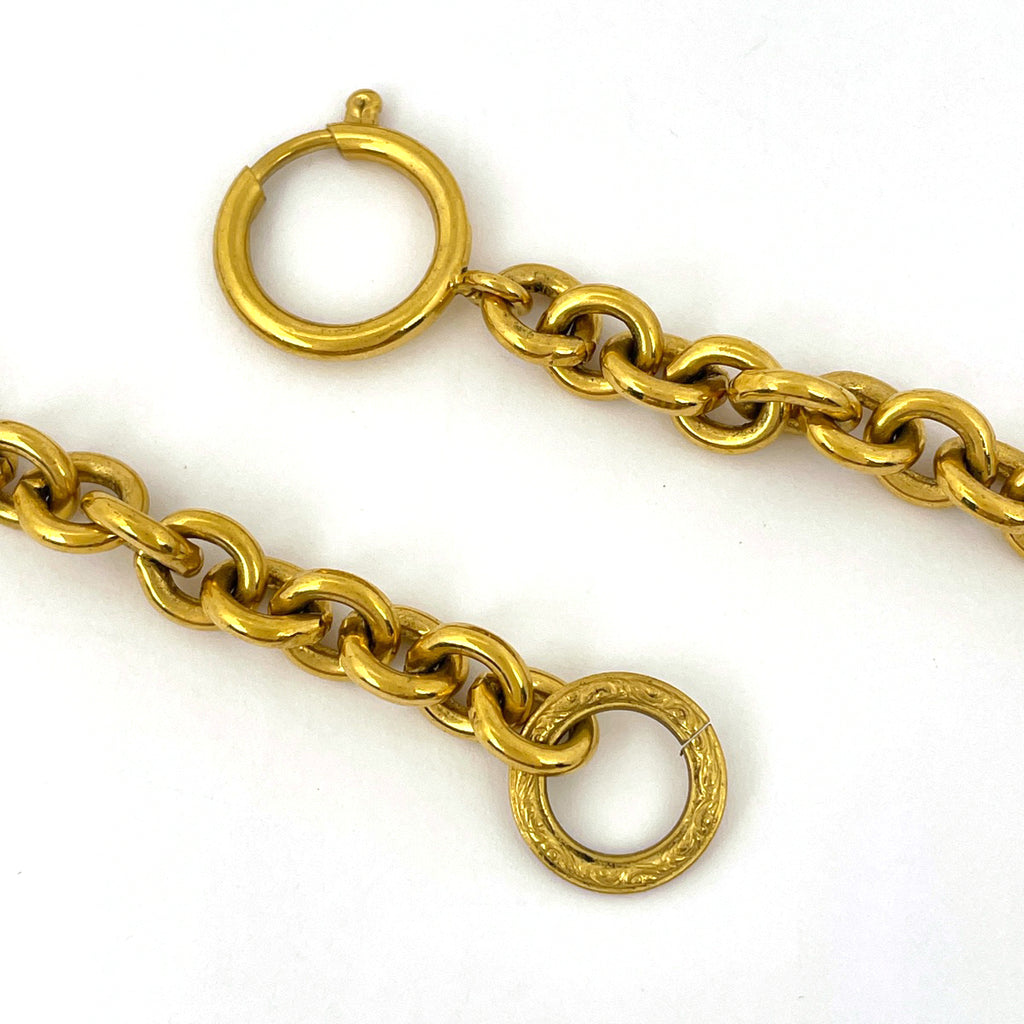 シャネル ココマーク チェーン ネックレス ロング マトラッセ ネックレス GP ゴールド レディース 【中古】bracc