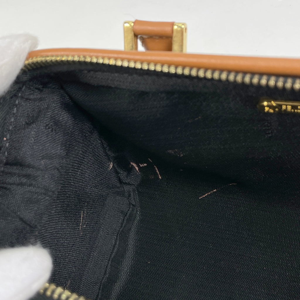 フェンディ ペカン柄 ハンドバッグ ミニボストン ハンドバッグ コーティングキャンバス ブラウン レディース 【中古】brbag