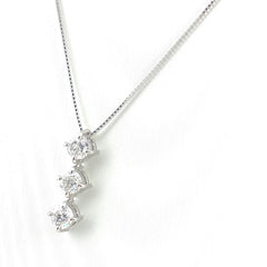 メレダイヤ デザインネックレス プラチナ ペンダント スイング ネックレス Pt900 Pt850 ダイヤモンド レディース 【中古】nbjwl