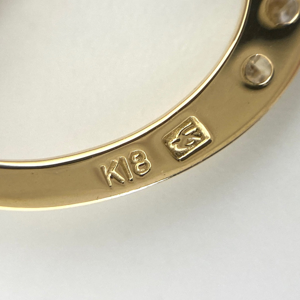 メレダイヤ デザインネックレス YG イエローゴールド ペンダント ネックレス K18 ダイヤモンド レディース 【中古】nbjwl