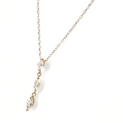 メレダイヤ デザインネックレス PG ピンクゴールド ペンダント ネックレス K18 ダイヤモンド レディース 【中古】nbjwl