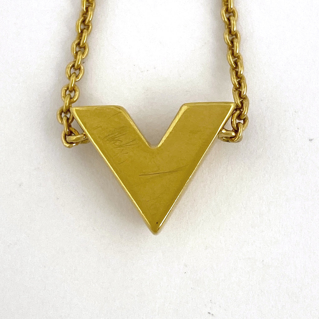 ルイ・ヴィトン エセンシャル V ブレスレット ロゴ 腕輪 チェーン ブレスレット GP ゴールド レディース 【中古】bracc