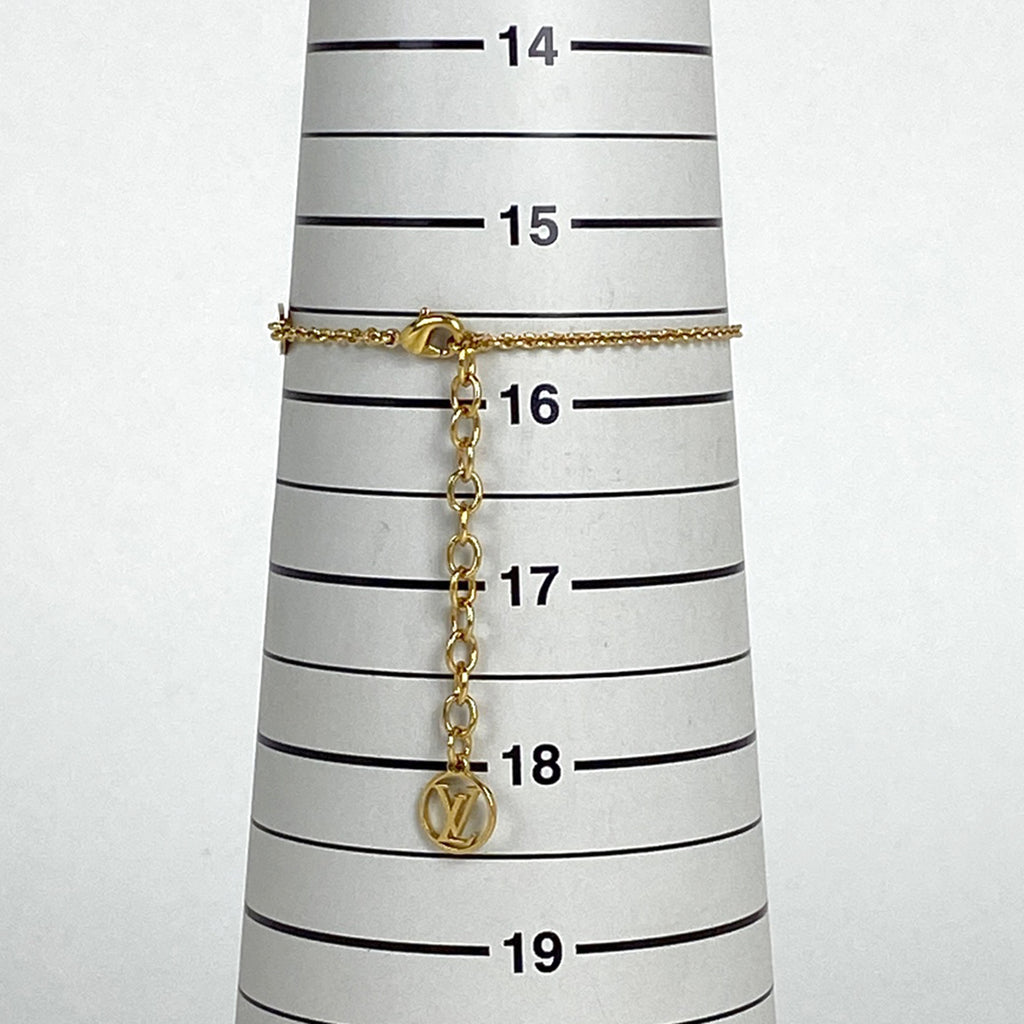 ルイ・ヴィトン エセンシャル V ブレスレット ロゴ 腕輪 チェーン ブレスレット GP ゴールド レディース 【中古】bracc
