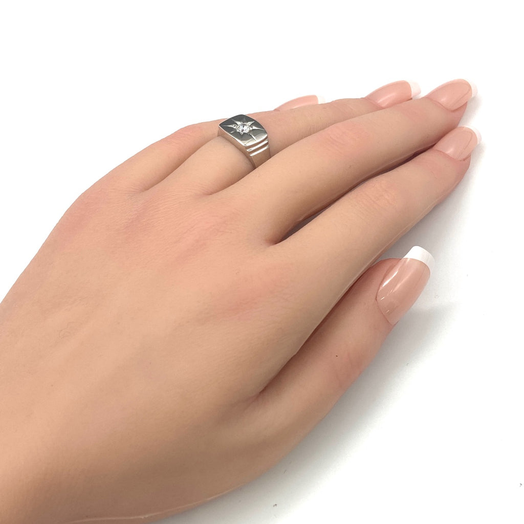 ダイヤモンド デザインリング プラチナ 指輪 リング 11.5号 Pt900 ダイヤモンド レディース 【中古】nbjwl