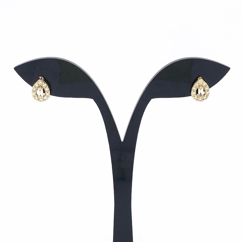 メレダイヤ デザインピアス YG イエローゴールド ピアス K18 ダイヤモンド レディース 【中古】nbjwl