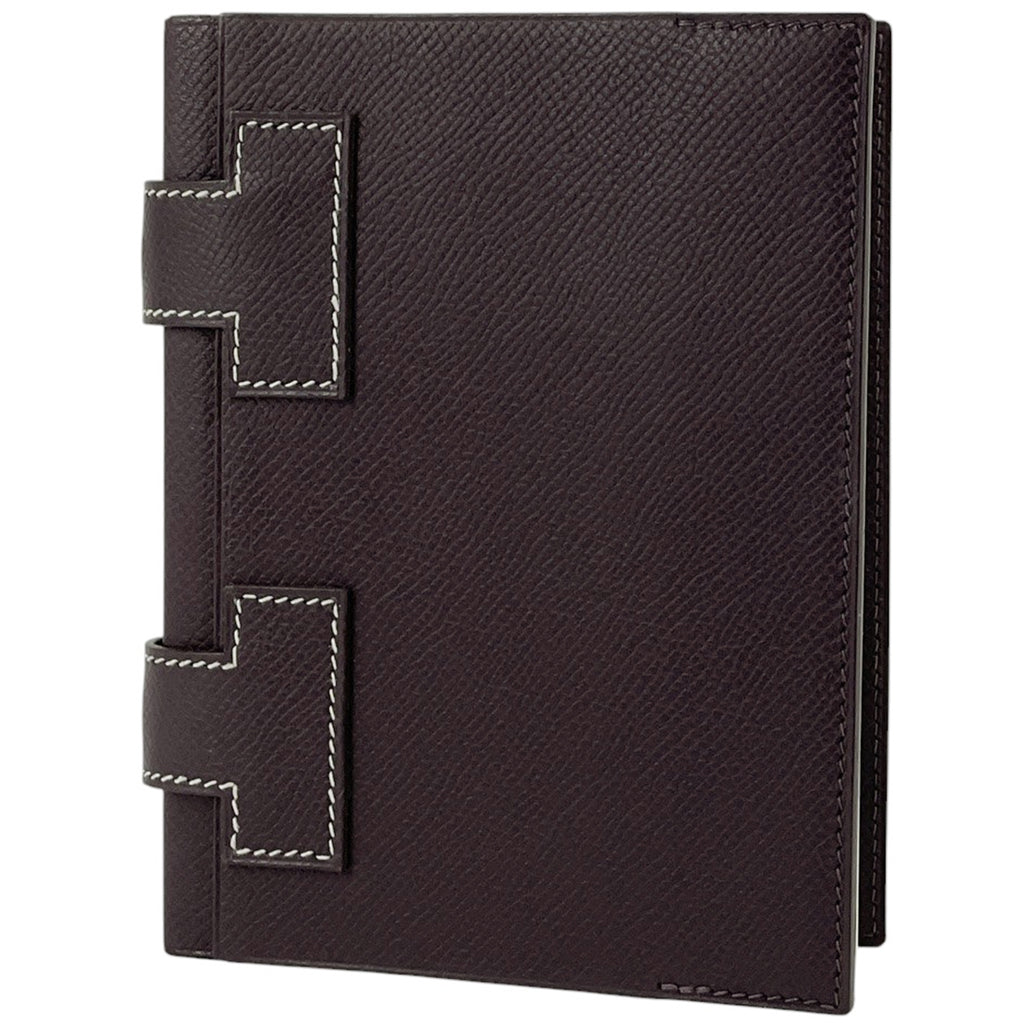 エルメス Hロゴ 手帳カバー ノート メモ帳 手帳・ブックカバー ヴォーエプソン パープル レディース 【中古】brbag