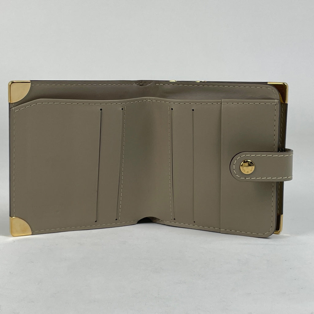 ルイ・ヴィトン コンパクト ジップ ラウンドファスナー 二つ折り財布 スハリ ヴェローヌ(グレー) M91787 レディース 【中古】brbag