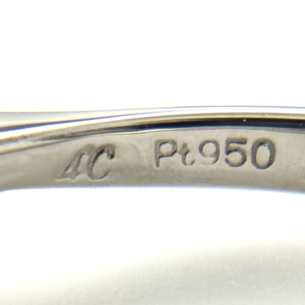 ヨンドシー ダイヤモンド デザインリング プラチナ 指輪 リング 9号 Pt950 ダイヤモンド レディース 【中古】brjwl
