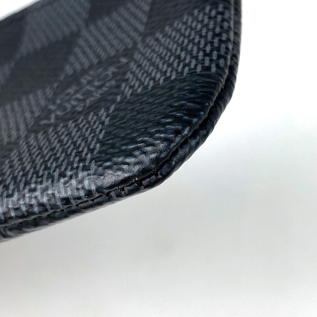 ルイ・ヴィトン ポシェット クレ 鍵入れ キーリング 小銭入れ コインパース コインケース ダミエグラフィット ノワール(ブラック) N60155 メンズ 【中古】brbag