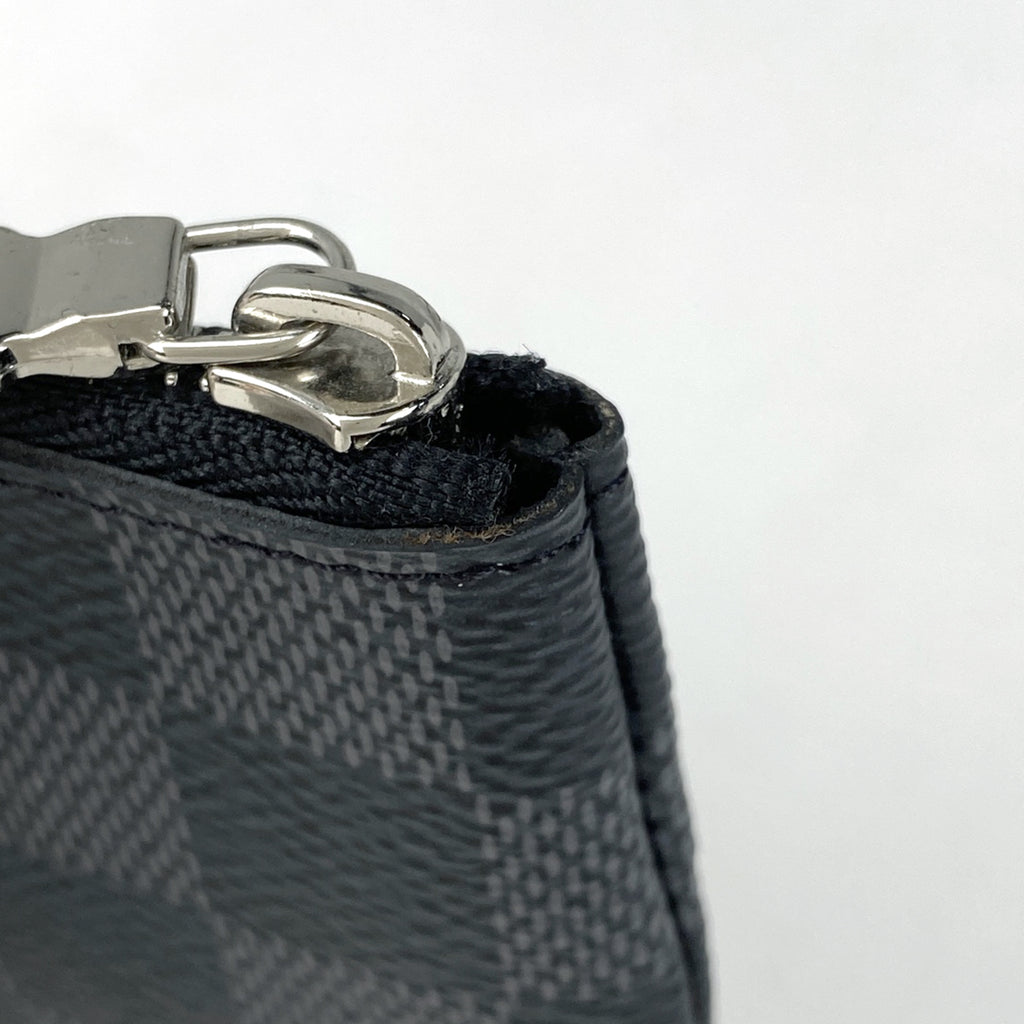 ルイ・ヴィトン ポシェット クレ 鍵入れ キーリング 小銭入れ コインパース コインケース ダミエグラフィット ノワール(ブラック) N60155 メンズ 【中古】brbag