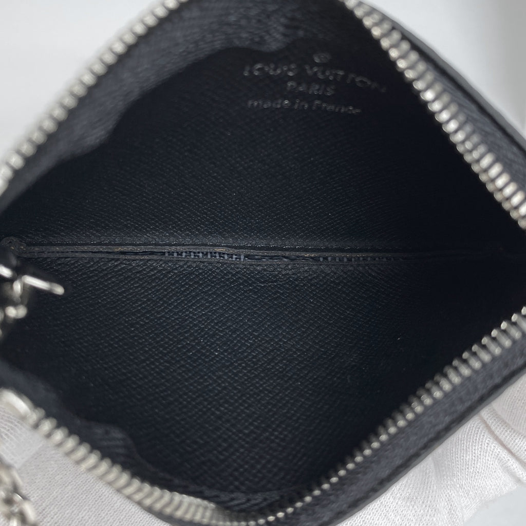 ルイ・ヴィトン ポシェット クレ 鍵入れ キーリング 小銭入れ コインパース コインケース ダミエグラフィット ノワール(ブラック) N60155 メンズ 【中古】brbag