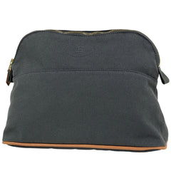 エルメス ボリード ポーチ MM メイクポーチ 小物入れ Hロゴ 化粧ポーチ キャンバス グレー レディース 【中古】brbag
