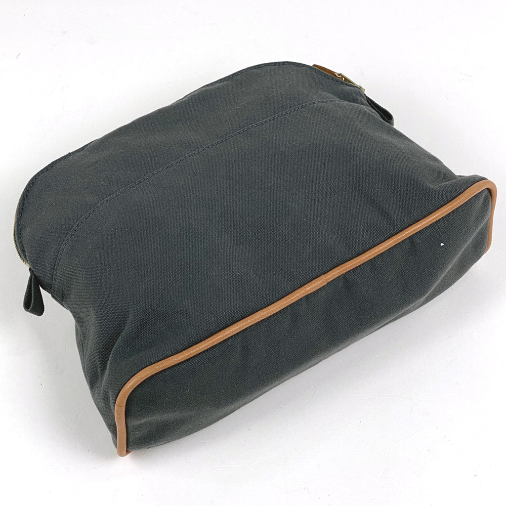 エルメス ボリード ポーチ MM メイクポーチ 小物入れ Hロゴ 化粧ポーチ キャンバス グレー レディース 【中古】brbag