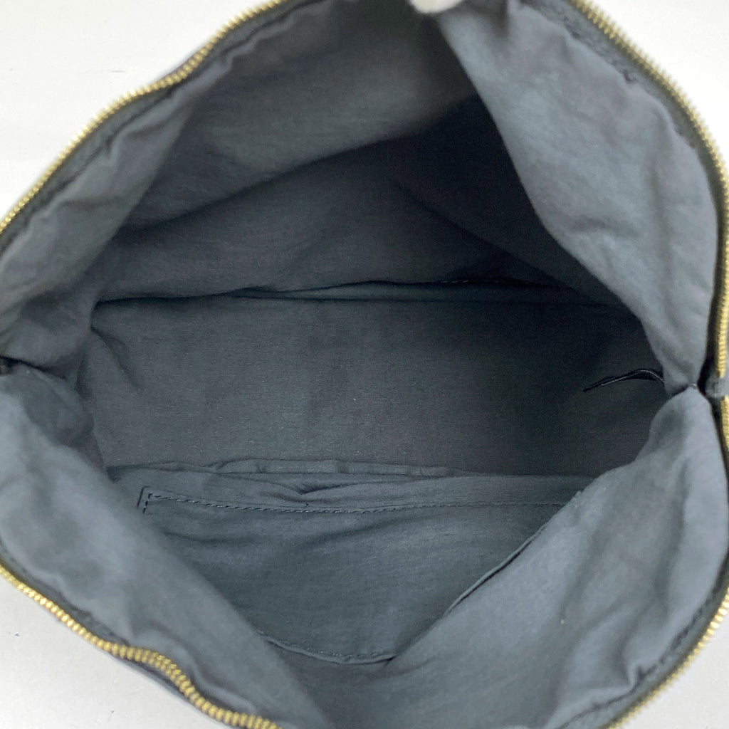エルメス ボリード ポーチ MM メイクポーチ 小物入れ Hロゴ 化粧ポーチ キャンバス グレー レディース 【中古】brbag