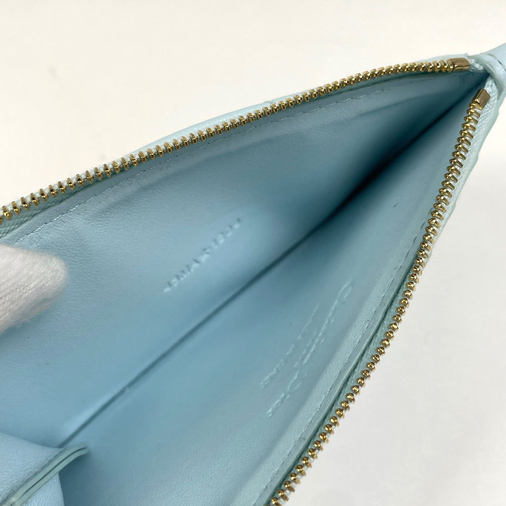 クリスチャンディオール カナージュ カードケース コインケース カードケース レザー ライトブルー レディース 【中古】brbag