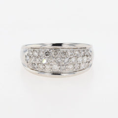 メレダイヤ デザインリング プラチナ 指輪 リング 16号 Pt900 ダイヤモンド レディース 【中古】nbjwl