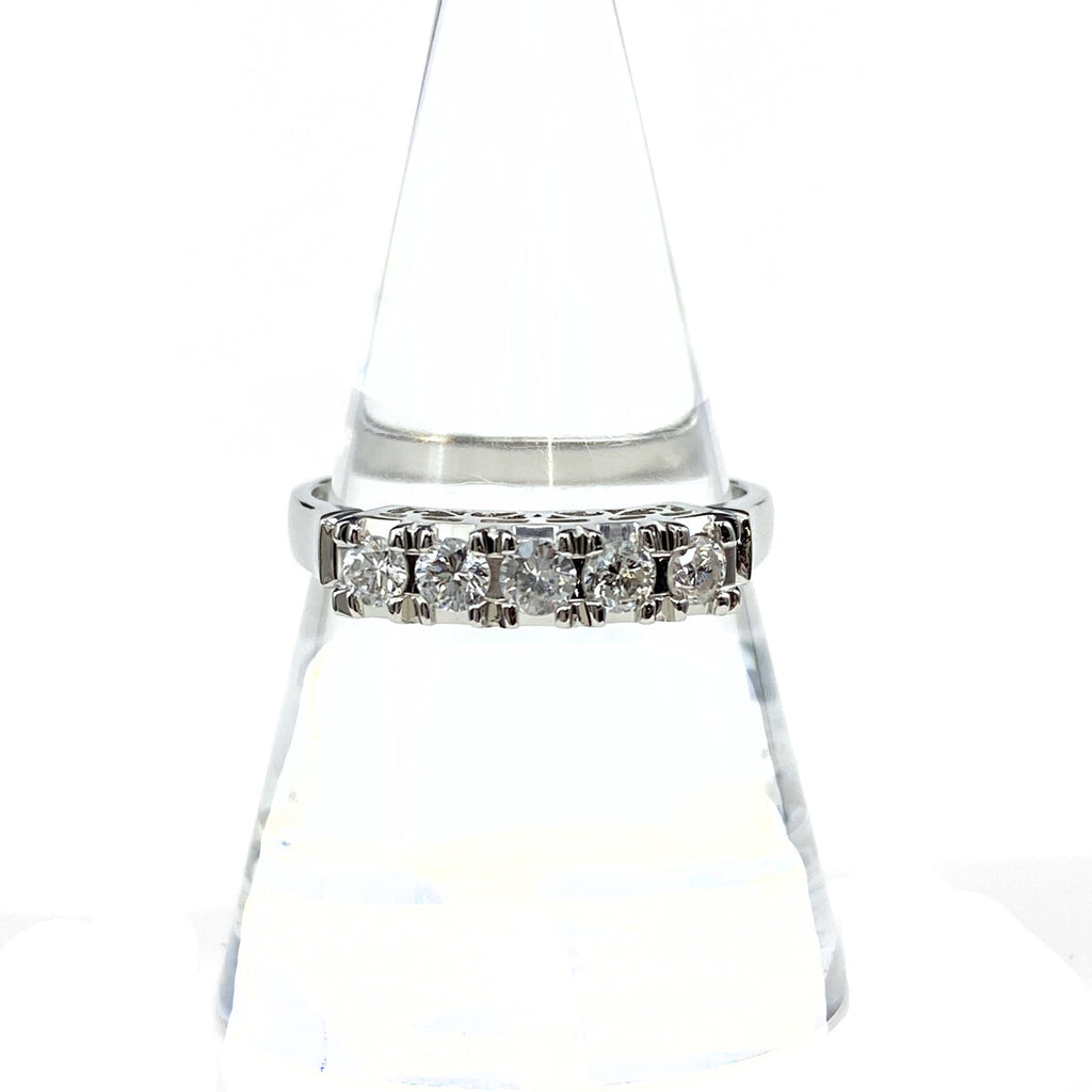 ダイヤモンド デザインリング プラチナ 指輪 リング 19号 Pt900 ダイヤモンド メンズ 【中古】nbjwl