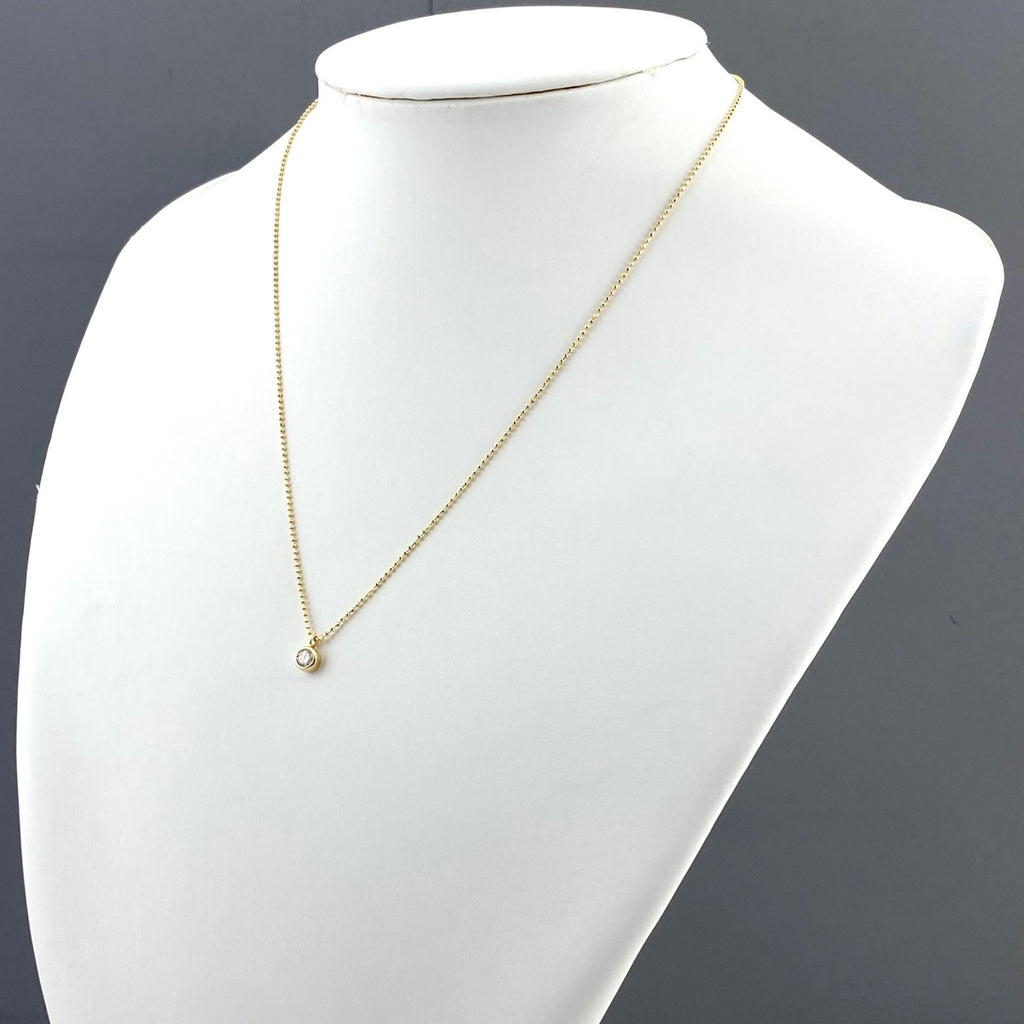 ダイヤモンド デザインネックレス YG イエローゴールド ペンダント ネックレス K18 ダイヤモンド レディース 【中古】nbjwl