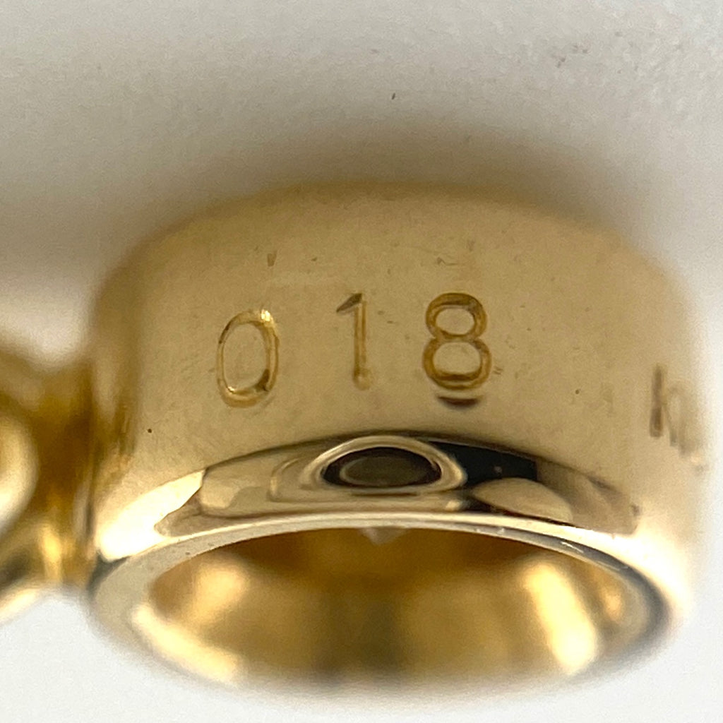 ダイヤモンド デザインネックレス YG イエローゴールド ペンダント ネックレス K18 ダイヤモンド レディース 【中古】nbjwl