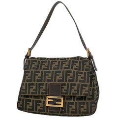 フェンディ ズッカ柄 ショルダーバッグ ハンドバッグ ワンショルダー マンマバゲット ショルダーバッグ キャンバス ブラウン レディース 【中古】brbag