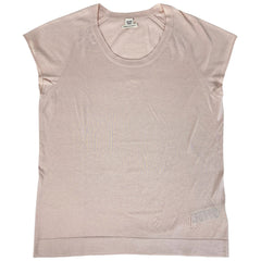 エルメス クルーネック カットソー 半袖 トップス カットソー 綿 絹 ピンク レディース 【中古】brapp