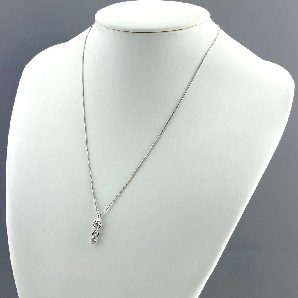メレダイヤ デザインネックレス プラチナ ペンダント ネックレス Pt900 Pt850 ダイヤモンド レディース 【中古】nbjwl