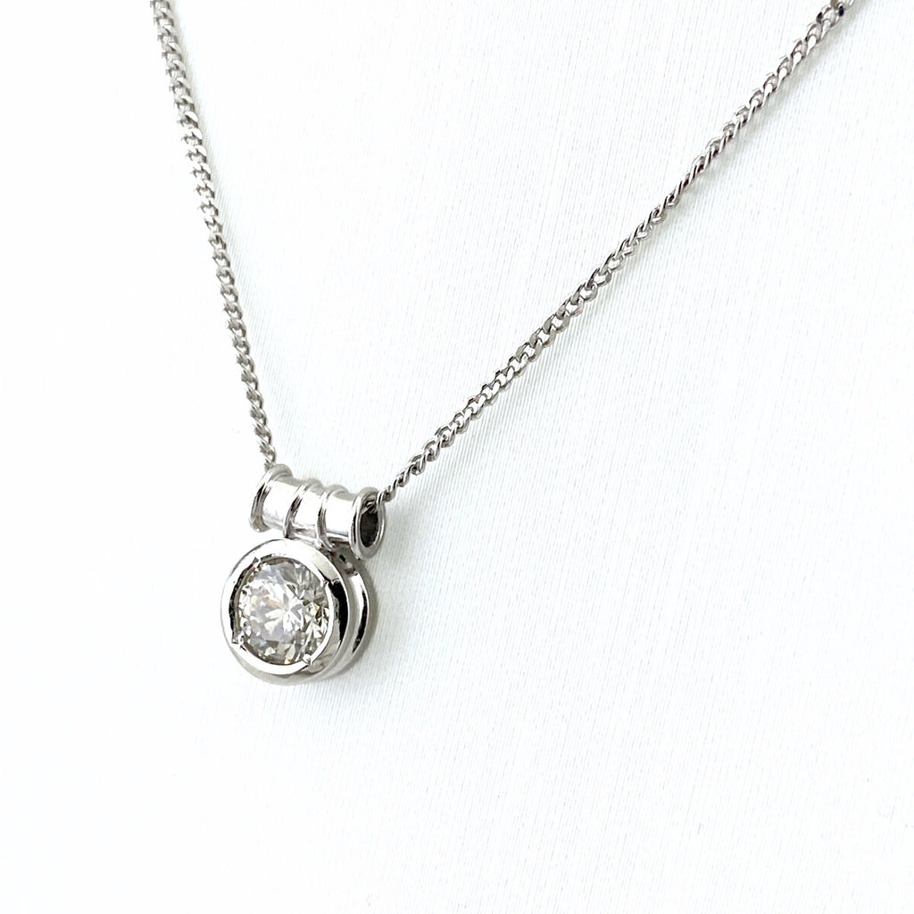 ダイヤモンド デザインネックレス プラチナ ペンダント メレダイヤ ネックレス Pt900 Pt850 ダイヤモンド レディース 【中古】nbjwl