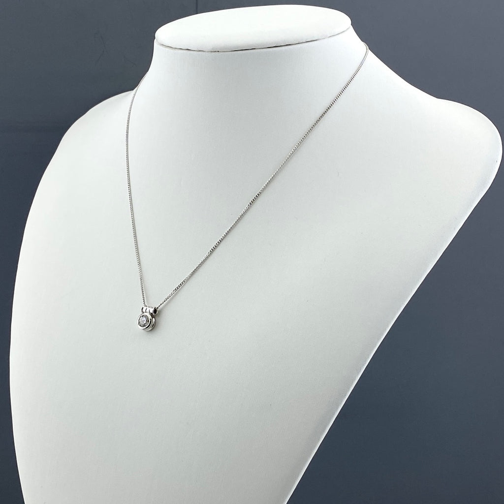 ダイヤモンド デザインネックレス プラチナ ペンダント メレダイヤ ネックレス Pt900 Pt850 ダイヤモンド レディース 【中古】nbjwl