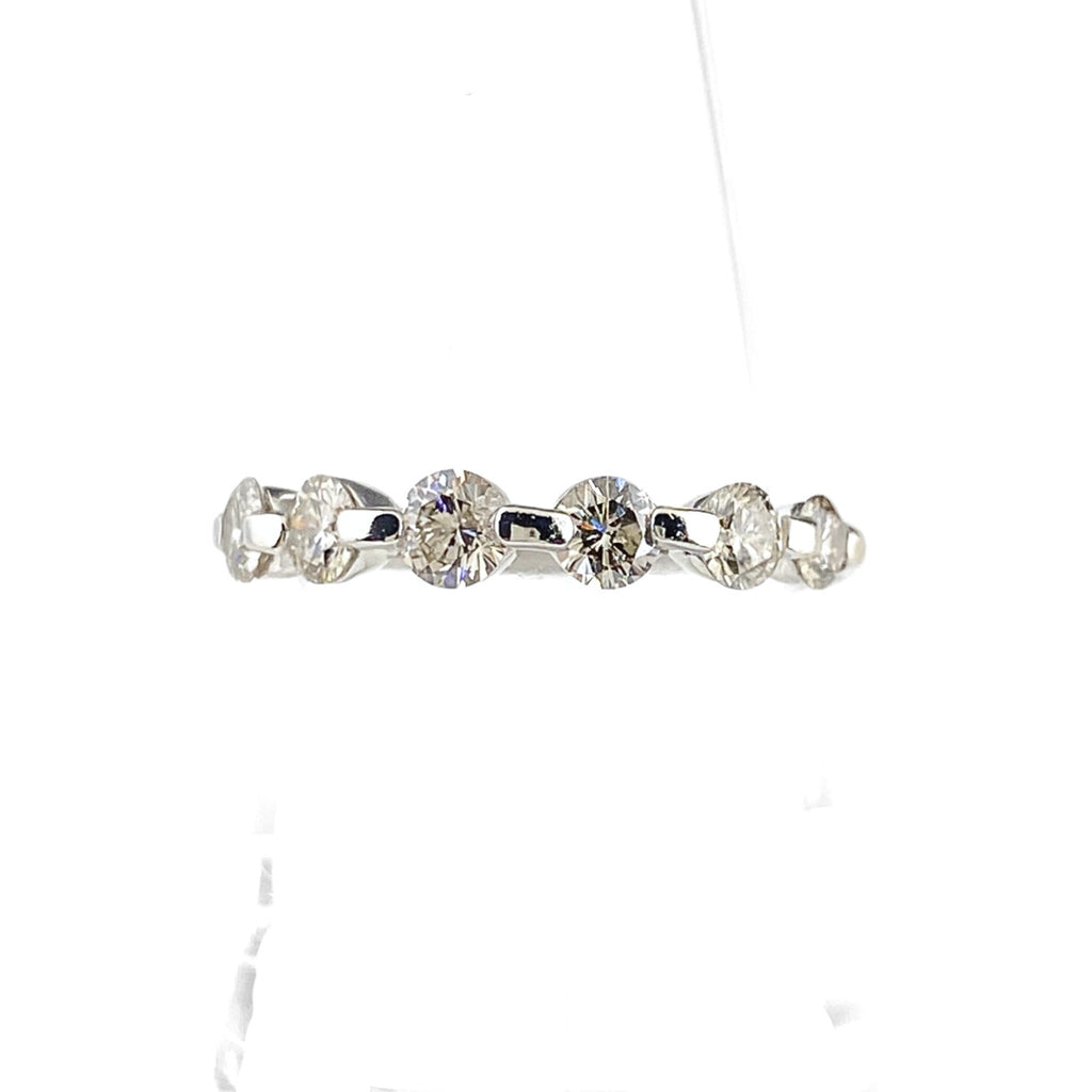 メレダイヤ デザインリング プラチナ 指輪 リング 14号 Pt900 ダイヤモンド レディース 【中古】nbjwl