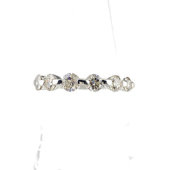 メレダイヤ デザインリング プラチナ 指輪 リング 14号 Pt900 ダイヤモンド レディース 【中古】nbjwl