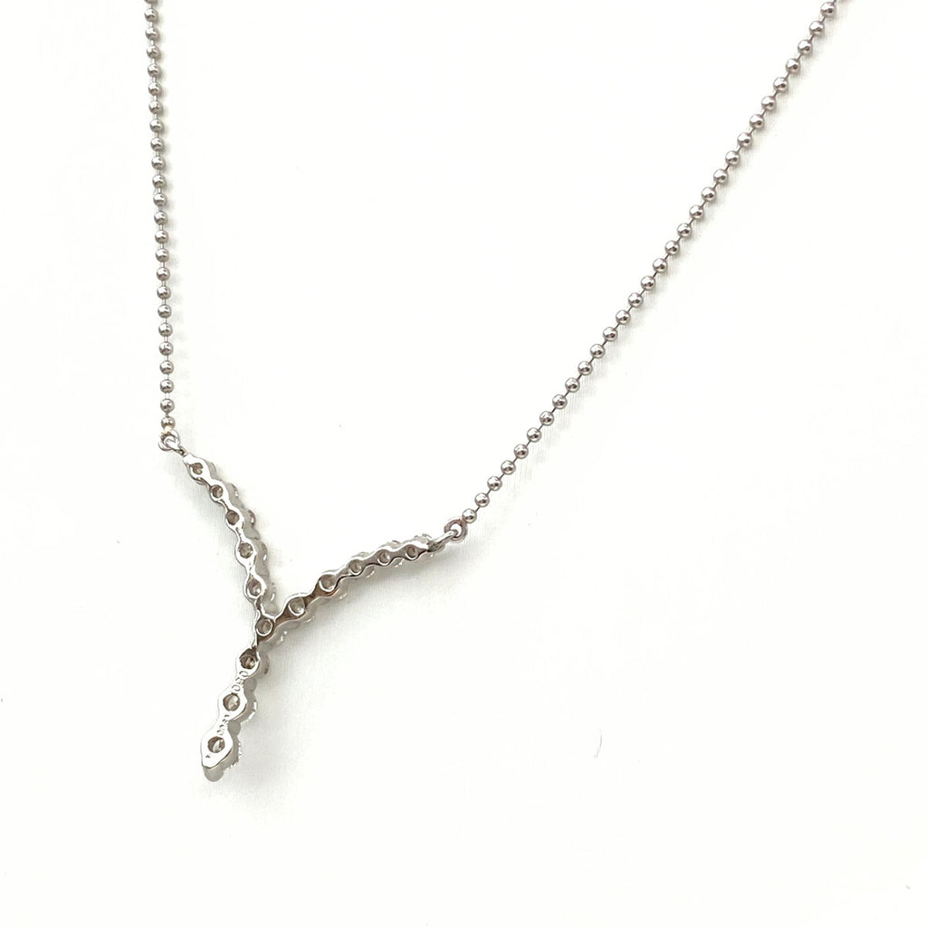 メレダイヤ デザインネックレス プラチナ ペンダント ネックレス Pt900 Pt850 ダイヤモンド レディース 【中古】nbjwl