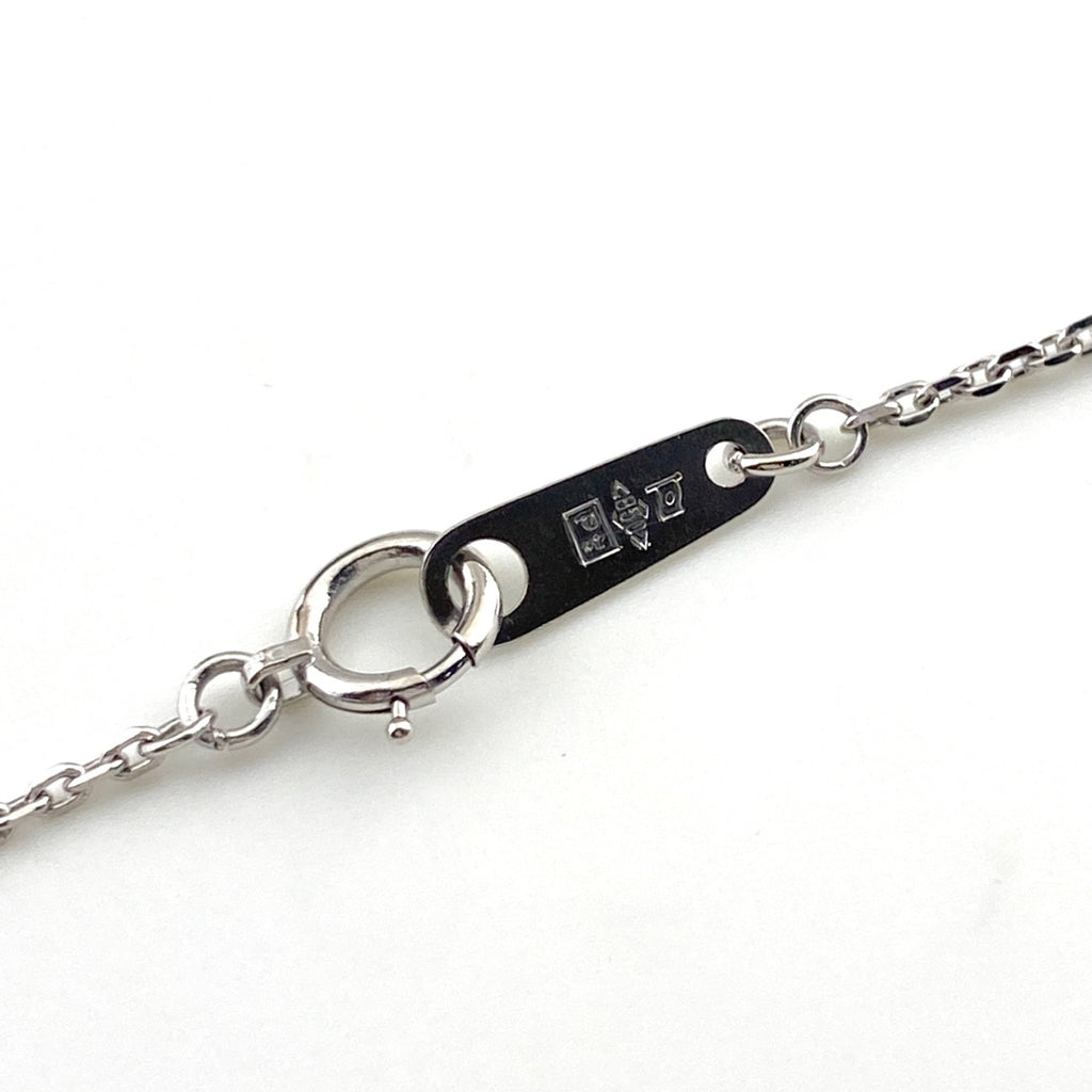 エメラルド デザインネックレス プラチナ メレダイヤ ネックレス Pt900 Pt850 エメラルド レディース 【中古】nbjwl