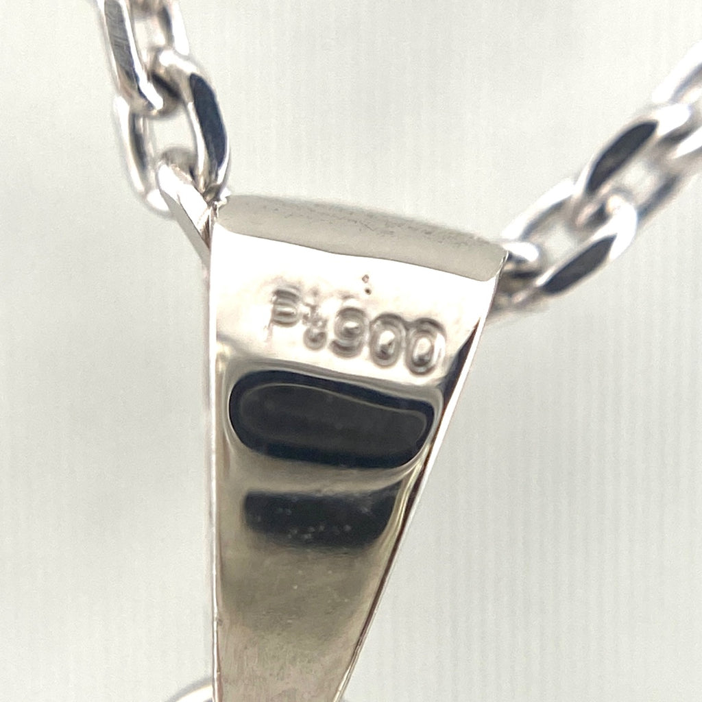 エメラルド デザインネックレス プラチナ メレダイヤ ネックレス Pt900 Pt850 エメラルド レディース 【中古】nbjwl