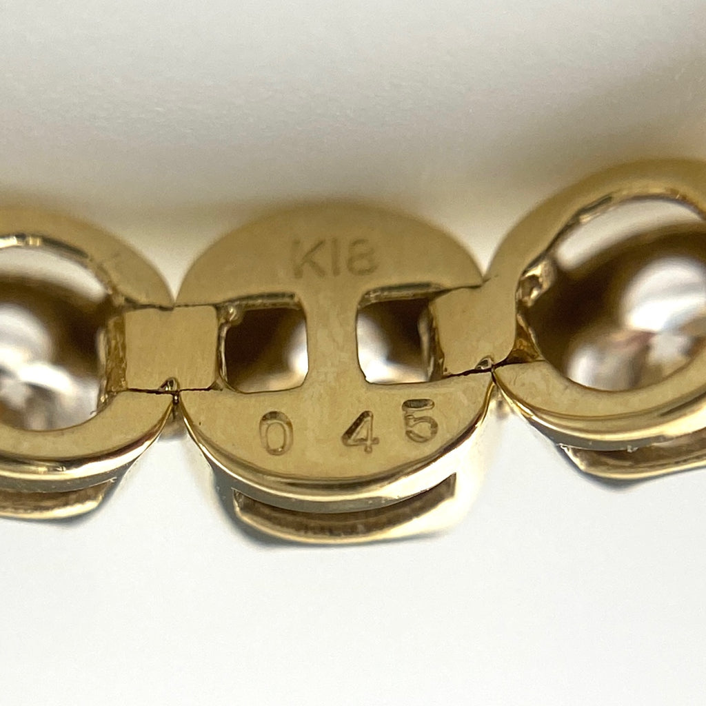 メレダイヤ デザインリング YG イエローゴールド 指輪 リング 23号 K18 ダイヤモンド メンズ 【中古】nbjwl