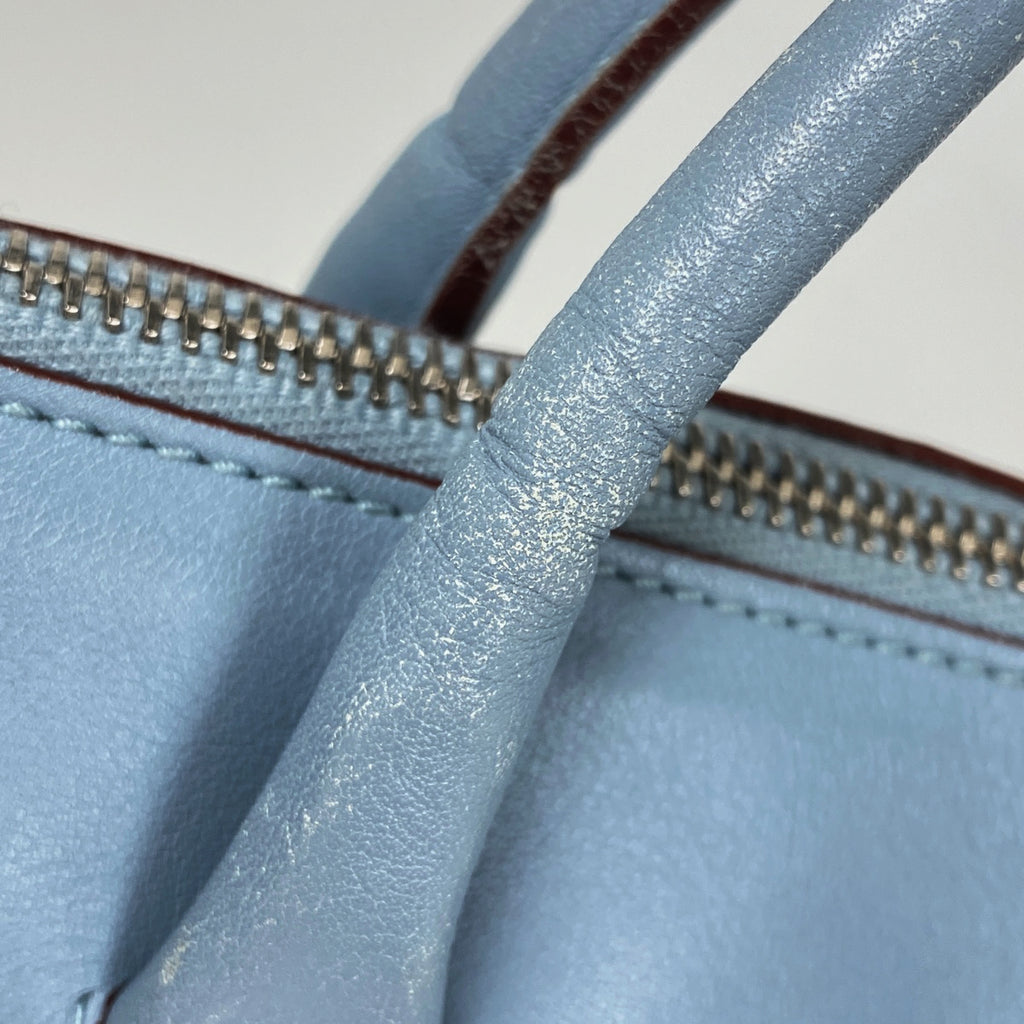 プラダ ロゴ ショルダーバッグ 肩掛け ショルダーバッグ レザー ライトブルー ブラウン レディース 【中古】brbag