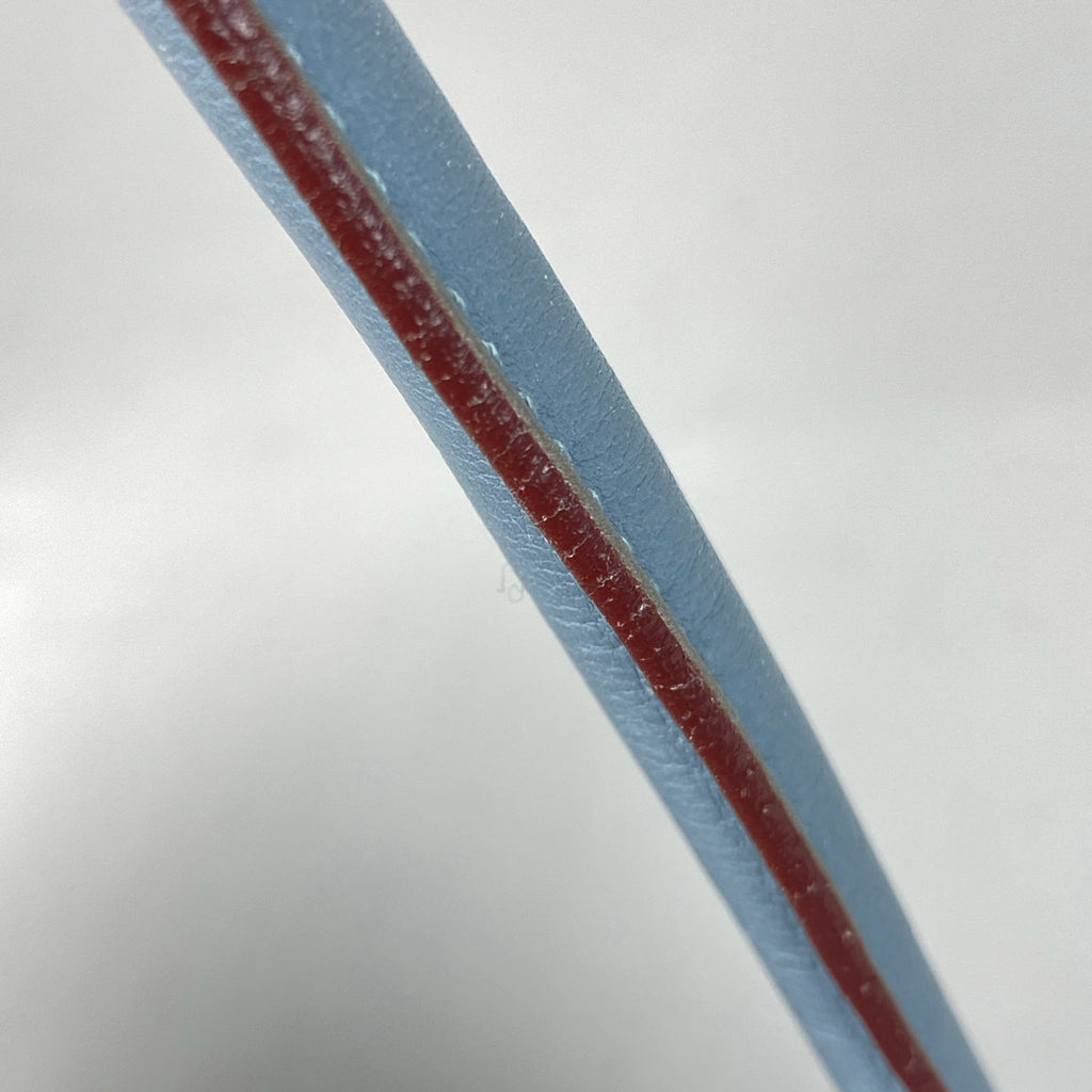 プラダ ロゴ ショルダーバッグ 肩掛け ショルダーバッグ レザー ライトブルー ブラウン レディース 【中古】brbag