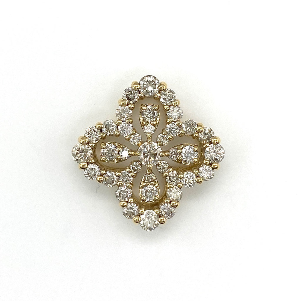 メレダイヤ ペンダントトップ YG イエローゴールド ペンダントトップ K18 ダイヤモンド レディース 【中古】nbjwl