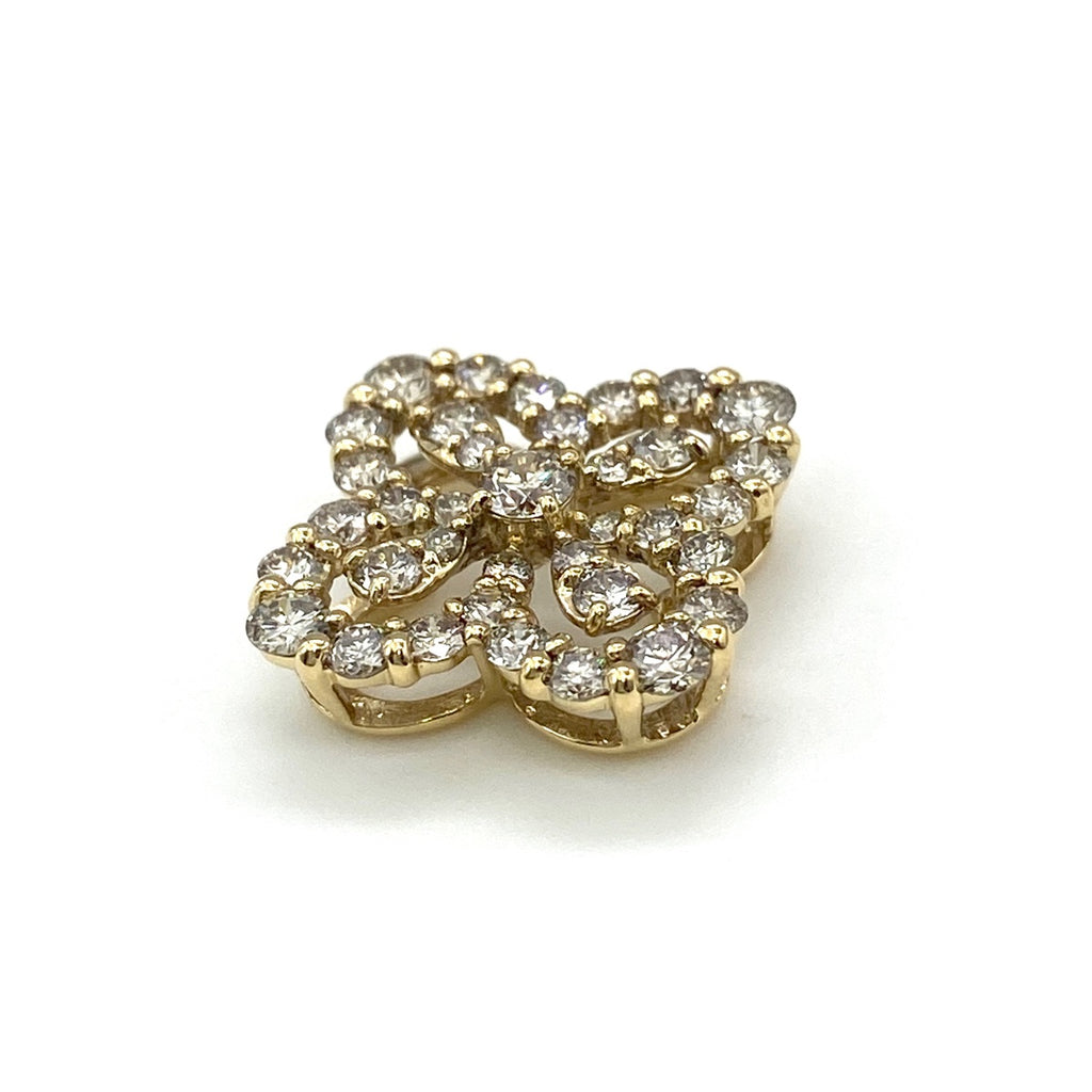 メレダイヤ ペンダントトップ YG イエローゴールド ペンダントトップ K18 ダイヤモンド レディース 【中古】nbjwl