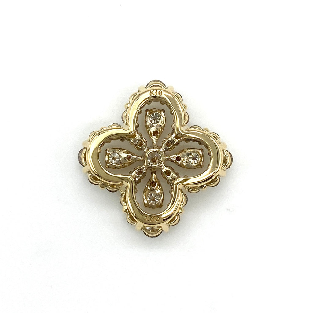 メレダイヤ ペンダントトップ YG イエローゴールド ペンダントトップ K18 ダイヤモンド レディース 【中古】nbjwl