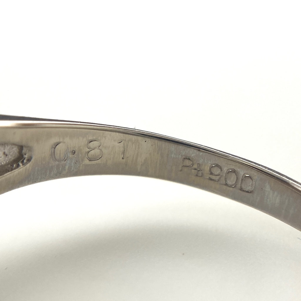 サファイア デザインリング プラチナ メレダイヤ 指輪 リング 12号 Pt900 サファイア ダイヤモンド レディース 【中古】nbjwl