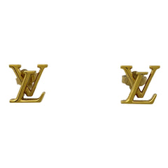 ルイ・ヴィトン LV アイコニック ピアス ロゴ ピアス GP ゴールド レディース 【中古】bracc