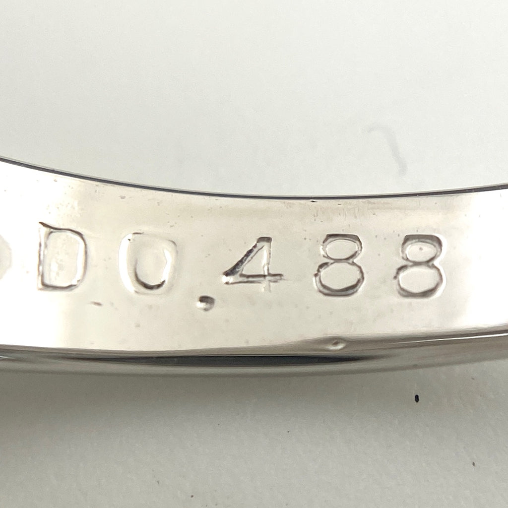 オパール デザインリング プラチナ 指輪 メレダイヤ リング 17号 Pt900 オパール ダイヤモンド レディース 【中古】nbjwl