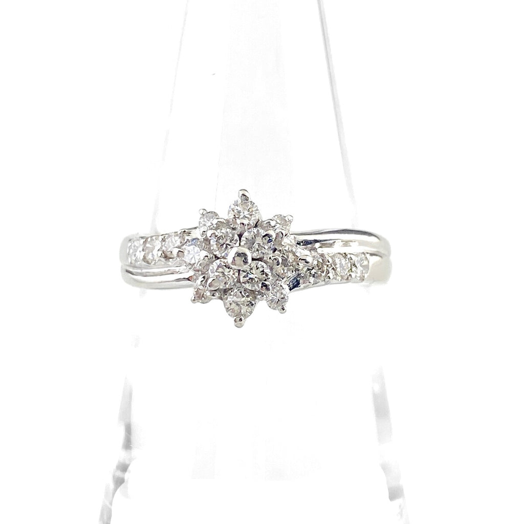 メレダイヤ デザインリング プラチナ 指輪 リング 12.5号 Pt900 ダイヤモンド レディース 【中古】nbjwl