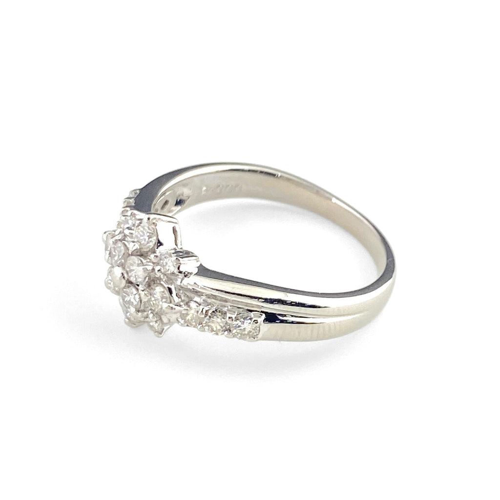 メレダイヤ デザインリング プラチナ 指輪 リング 12.5号 Pt900 ダイヤモンド レディース 【中古】nbjwl