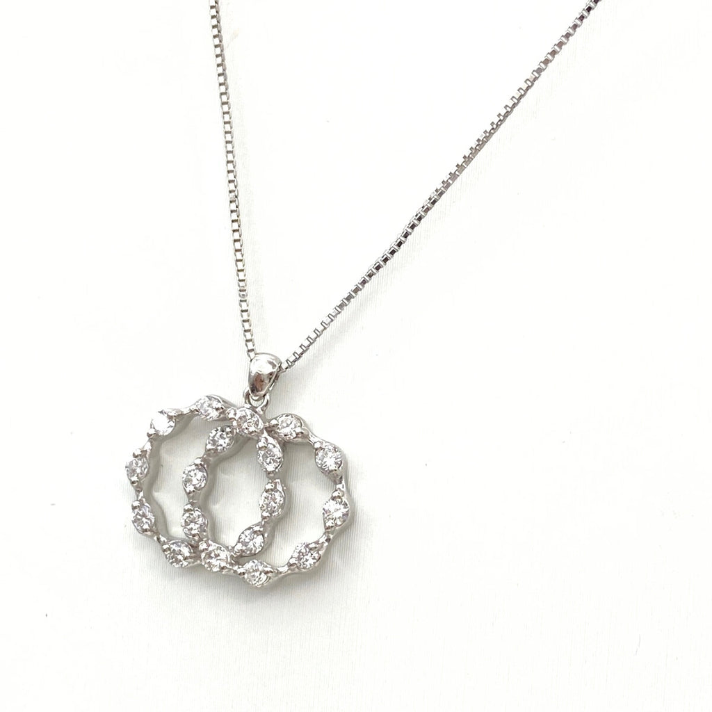 メレダイヤ デザインネックレス プラチナ ペンダント ネックレス Pt900 Pt850 ダイヤモンド レディース 【中古】nbjwl