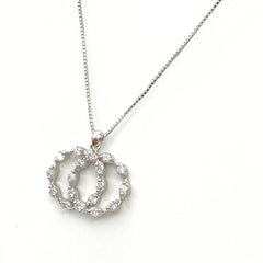 メレダイヤ デザインネックレス プラチナ ペンダント ネックレス Pt900 Pt850 ダイヤモンド レディース 【中古】nbjwl