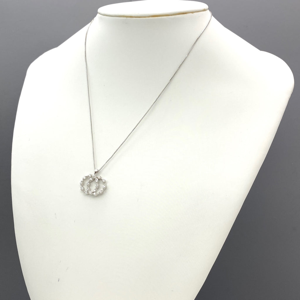 メレダイヤ デザインネックレス プラチナ ペンダント ネックレス Pt900 Pt850 ダイヤモンド レディース 【中古】nbjwl