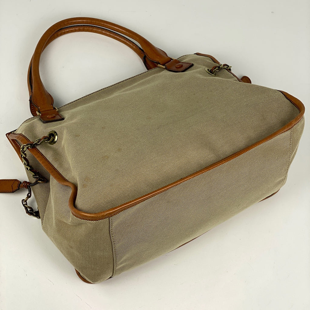クロエ ロゴ トートバッグ ショルダーバッグ 肩掛け トートバッグ キャンバス ベージュ レディース 【中古】brbag
