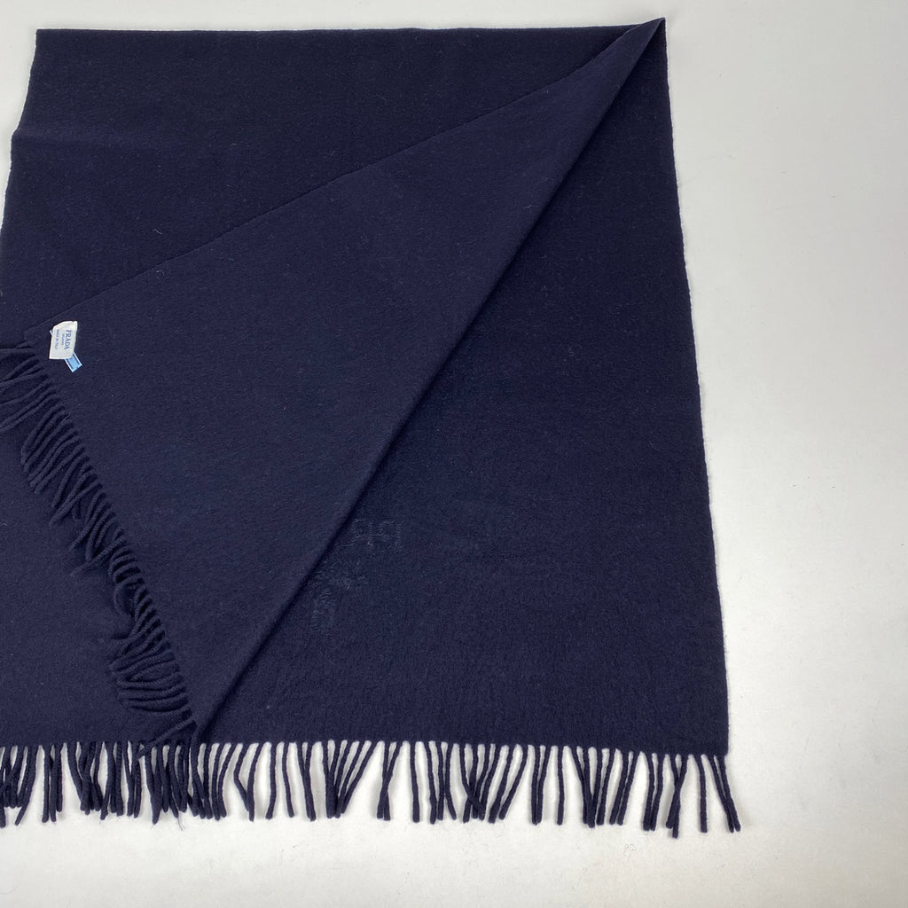 プラダ ロゴ ストール ビーズ マフラー ストール ウール レディース 【中古】brbag